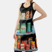 Groot collectie kleurrijke  blikken met display schort (Insitu)