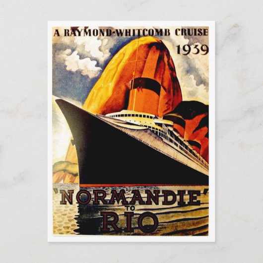 Groot cruiseschip van Normandië naar Rio Briefkaart (Voorkant)