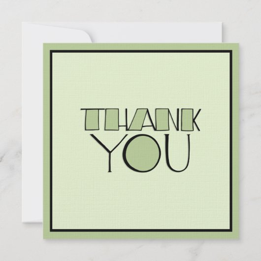 Groot Dank u groen Dank u de Uitnodiging van het T (Achterkant)
