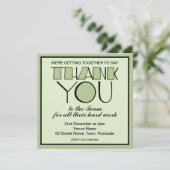 Groot Dank u groen Dank u de Uitnodiging van het T (Staand voorkant)