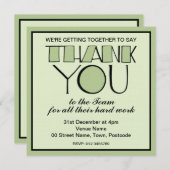 Groot Dank u groen Dank u de Uitnodiging van het T (Voorkant / Achterkant)