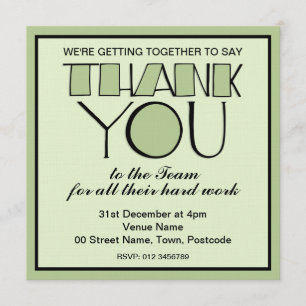 Groot Dank u groen Dank u de Uitnodiging van het T