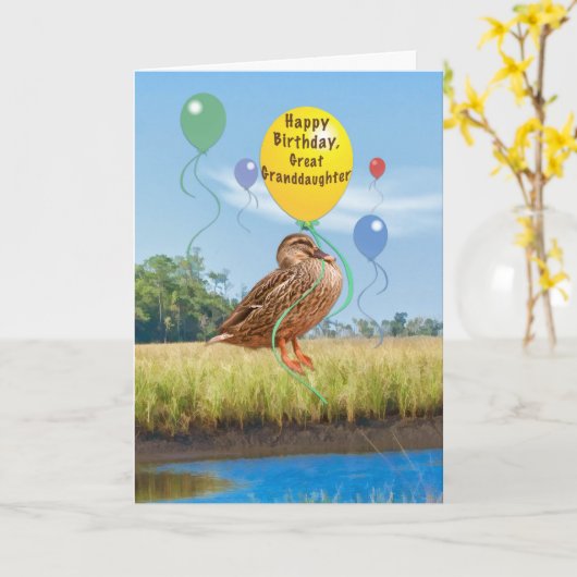 Groot - de Verjaardag van de kleindochter met Kaart (Gele Bloem)