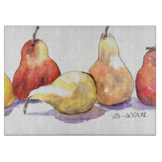 Groot decoratief glazen snijvlak snijplank