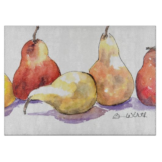 Groot decoratief glazen snijvlak snijplank (Voorkant)