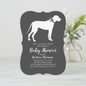 Groot Deen Hond Baby shower Genderneutraal Kaart (Staand voorkant)