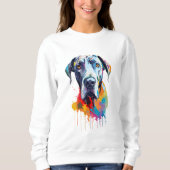 Groot Deen Levendig en Kleurrijk Trui (Voorkant)