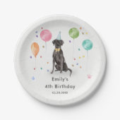 Groot Deen Puppy Dog Kids Verjaardagsfeest Papieren Bordje (Voorkant)
