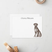 Groot Deens aangepaste briefpapier Notitiekaartje (Voorkant / Achterkant in situ)