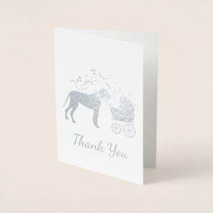 Groot Deens Baby shower Folie Kaarten
