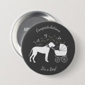 Groot Deens Baby shower Ronde Button 7,6 Cm (Voorkant /achterkant)