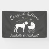 Groot Deens Baby shower Spandoek (Horizontaal)