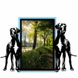 Groot Deens foto lijst Staand Fotobeeldje<br><div class="desc">Geef uw gekoesterde momenten in stijl weer met ons prachtige Great Dane foto lijst! Show je dierbaren af op je mantel, kantoor-bureau of woonkamer met deze acryl fotosculpturen. Ontworpen om uw herinneringen tot leven te brengen, deze stukken worden geleverd met een strakke zwarte standaard en zorgen voor een prachtige gespreksstart....</div>