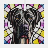 Groot Deens "Glas in lood" Glas Ornament (Achterkant)