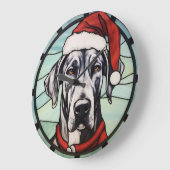 Groot Deens Glas in lood Kerst Grote Klok (Hoek)