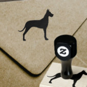 Groot Deens Hondenras Silhouet Rubberstempel