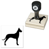 Groot Deens Hondenras Silhouet Rubberstempel (Gestempeld)