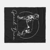 Groot Deens portret hond moeder Fleece Deken (Voorkant (Horizontaal))