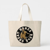 Groot Deens Regel Embleem Grote Tote Bag (Achterkant)