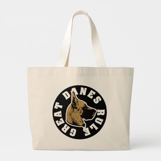 Groot Deens Regel Embleem Grote Tote Bag (Achterkant)