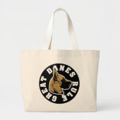 Groot Deens Regel Embleem Grote Tote Bag (Voorkant)