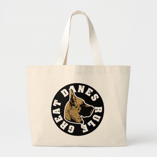 Groot Deens Regel Embleem Grote Tote Bag (Voorkant)