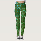 Groot Deens Silhouet en Typografie Patroon Leggings (Voorkant)