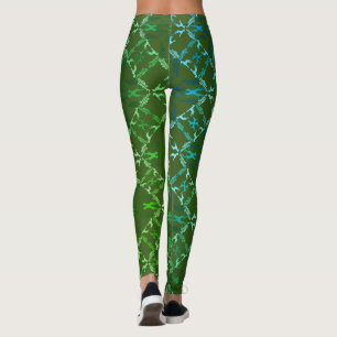 Groot Deens Silhouet en Typografie Patroon Leggings