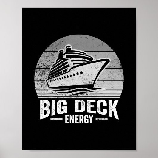 Groot dek energies cruiseschip ontwerp poster (Voorkant)
