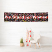 Groot demonstratieschema "Wij staan voor vrouwen" Spandoek (Insitu)