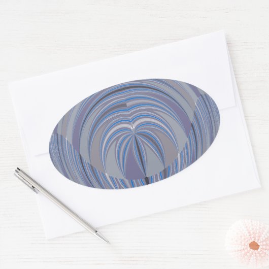 Groot design zonder hart ovale sticker (Envelop)