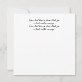 Groot diamanten hart, gouden monogram, scriptnaam kaart (Achterkant)