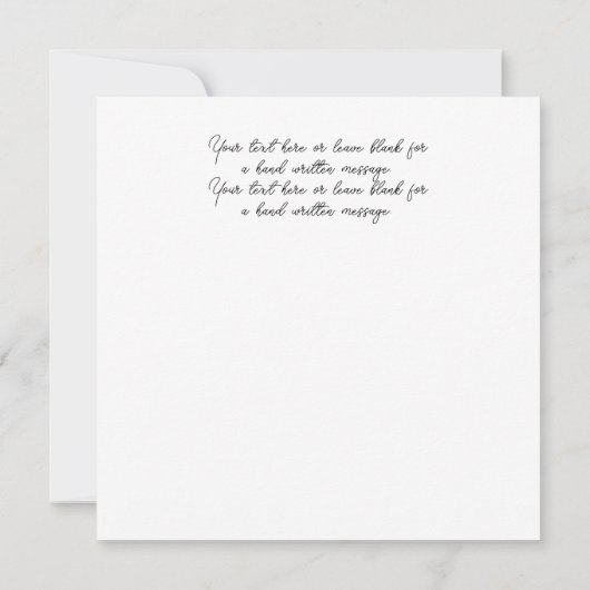 Groot diamanten hart, gouden monogram, scriptnaam kaart (Achterkant)