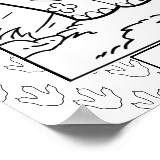 Groot Dinosaur-Poster naar kleur Poster (Hoek)