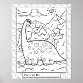 Groot Dinosaur-Poster naar kleur Poster (Voorkant)