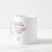 Groot doe-het-zelfwerk geschenk met naam koffiemok (Voorkant links)