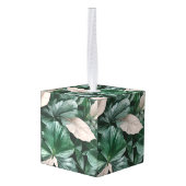 Groot donker bladpatroon decoratie (Achter hoekig)