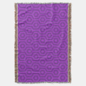 Groot donker Paars hexagonaal geometrisch patroon Deken (Voorkant Verticaal)