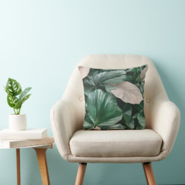 Groot donkerblad kussen