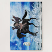 Groot - Donkere engel en zwarte unicorn Legpuzzel (Verticaal)