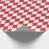 Groot donkerrood en wit Harlequin Wrapping Paper Cadeaupapier (Hoek)