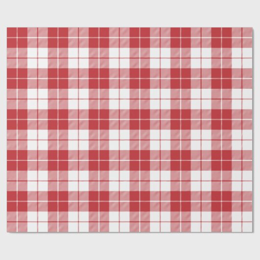 Groot Donkerrood en wit spelpatroon Cadeaupapier (Vlak)