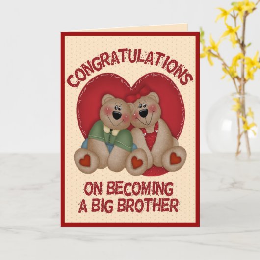 Groot draag Broer Kaart (Gele Bloem)