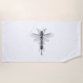 Groot Dragonfly T-shirt Strandlaken (Voorkant)