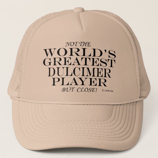 Groot Dulcimer Player Sluiten Trucker Pet (Voorkant)