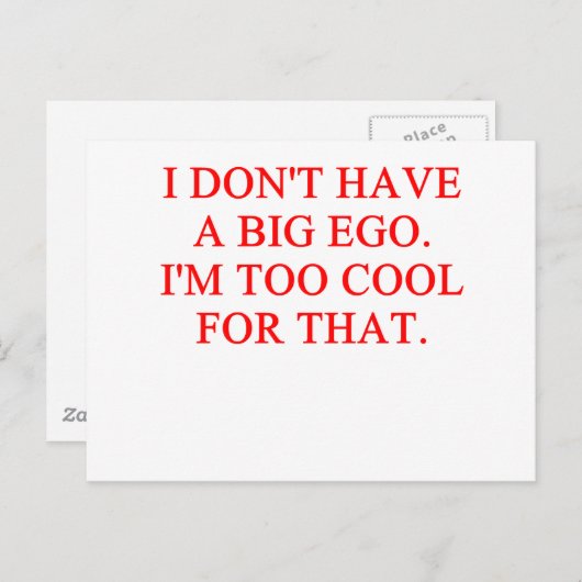 groot ego briefkaart (Voorkant / Achterkant)