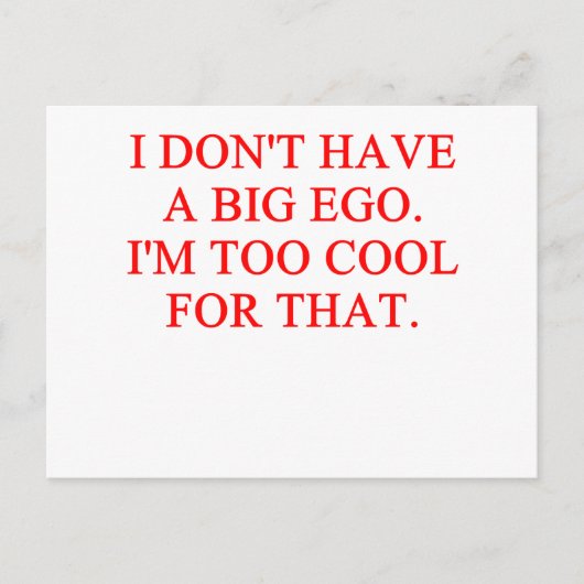 groot ego briefkaart (Voorkant)