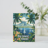Groot eiland Hawaï  tropisch Briefkaart (Staand voorkant)