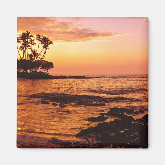 Groot Eiland, Hawaï. Zonsondergang, Big Island Haw Magneet (Voorkant)