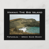 Groot eiland Hawaii Green Sands Beach Briefkaart (Voorkant)